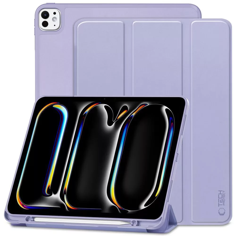 SPIGEN TP SC Pen Holder Smart Case mappa tok közepesen ütésálló érintőceruza tartó érintőceruza nélkül Apple iPad Pro 13 (2024) lila