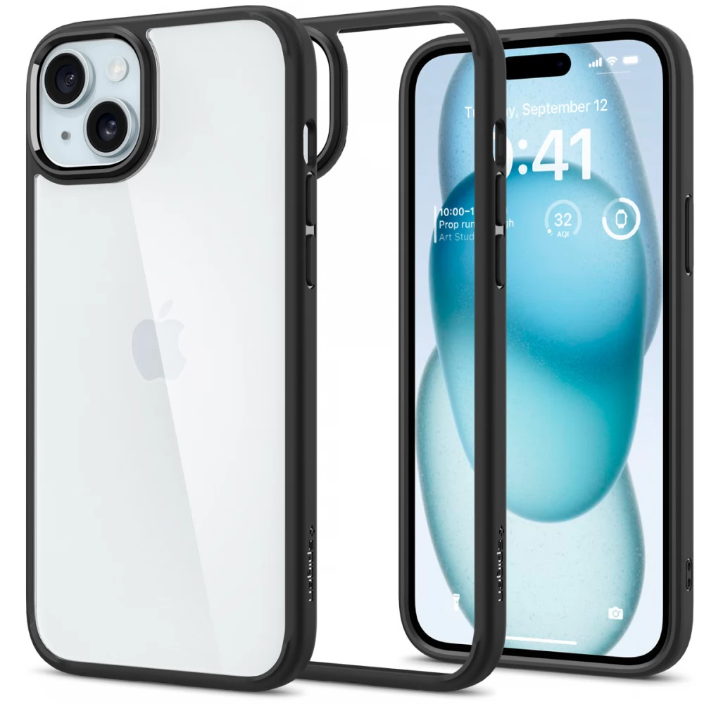 SPIGEN Ultra Hybrid hátlap iPhone 15 Plus matt fekete