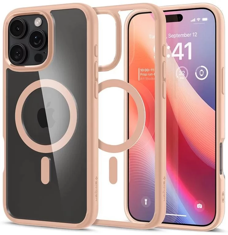 SPIGEN Ultra Hybrid MagFit hátlap Apple iPhone 16 Pro Max titánrózsa