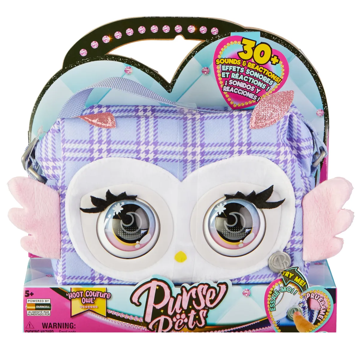SPIN MASTER Purse Pets Hoot Couture bagoly táska NÉMET nyelvű
