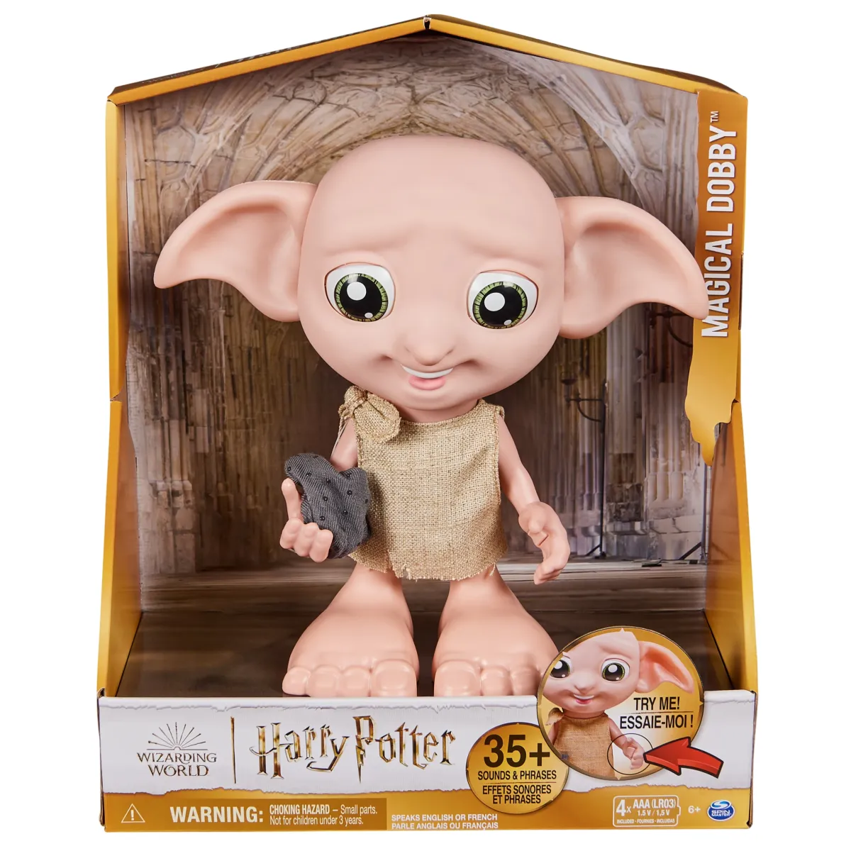 SPIN MASTER Wizarding World Harry Potter Doby interaktív házimanó figura NÉMET nyelvű