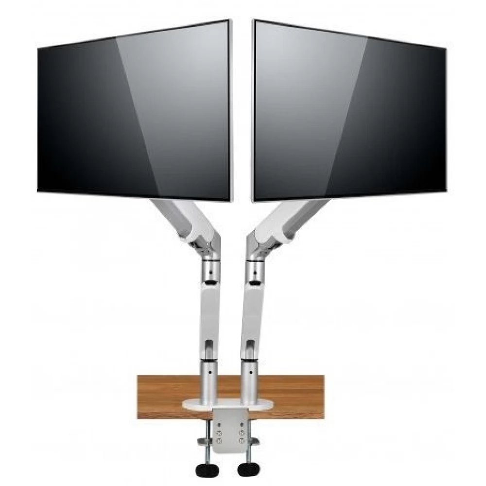 SPIRE CG-UGOZ-2S Dual asztali monitor tartó konzol "-27" ezüst