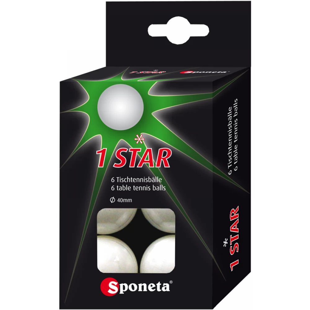 SPONETA Ping-pong labda 1 star 6 db
