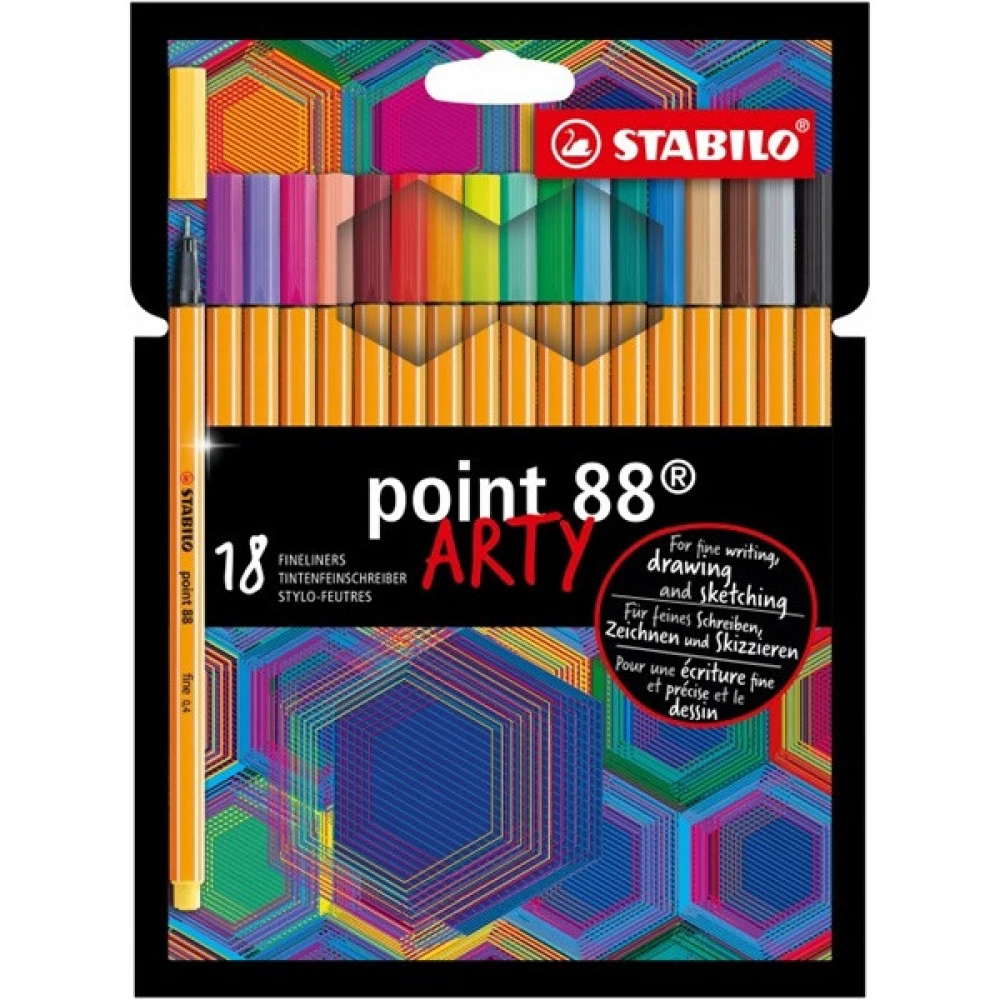 STABILO ARTY Point 88 18db-os vegyes színű tűfilc készlet