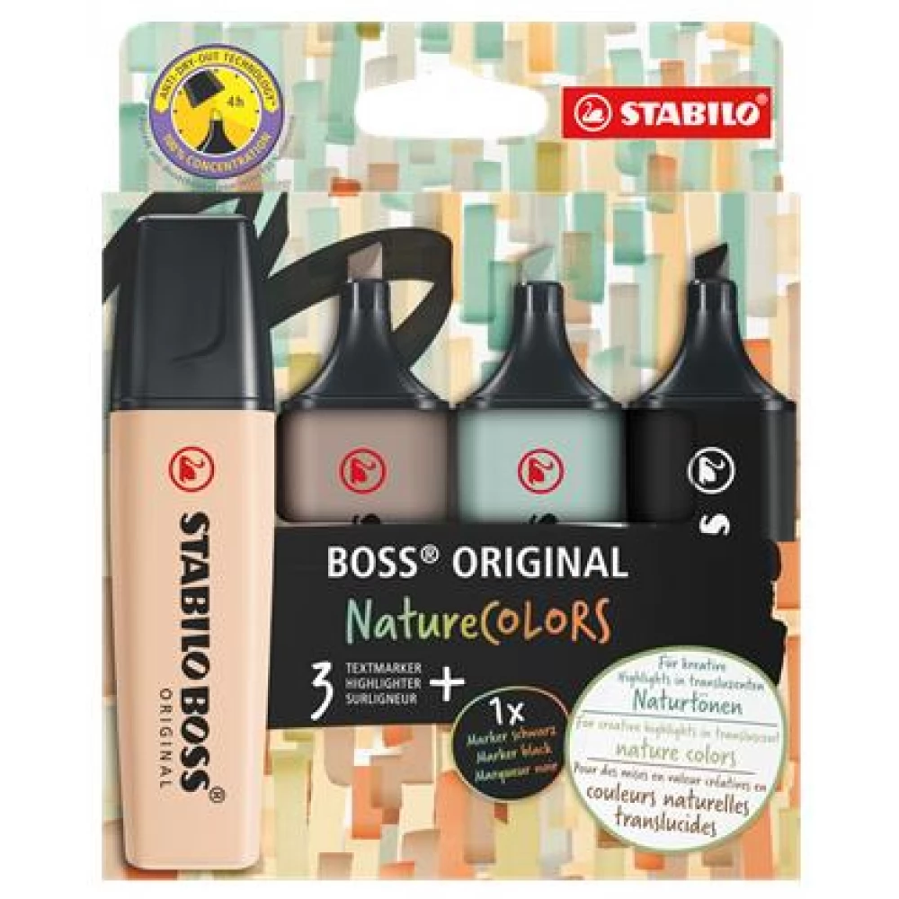 STABILO BOSS original NatureColors Szövegkiemelő 2-5 mm 4 szín V2