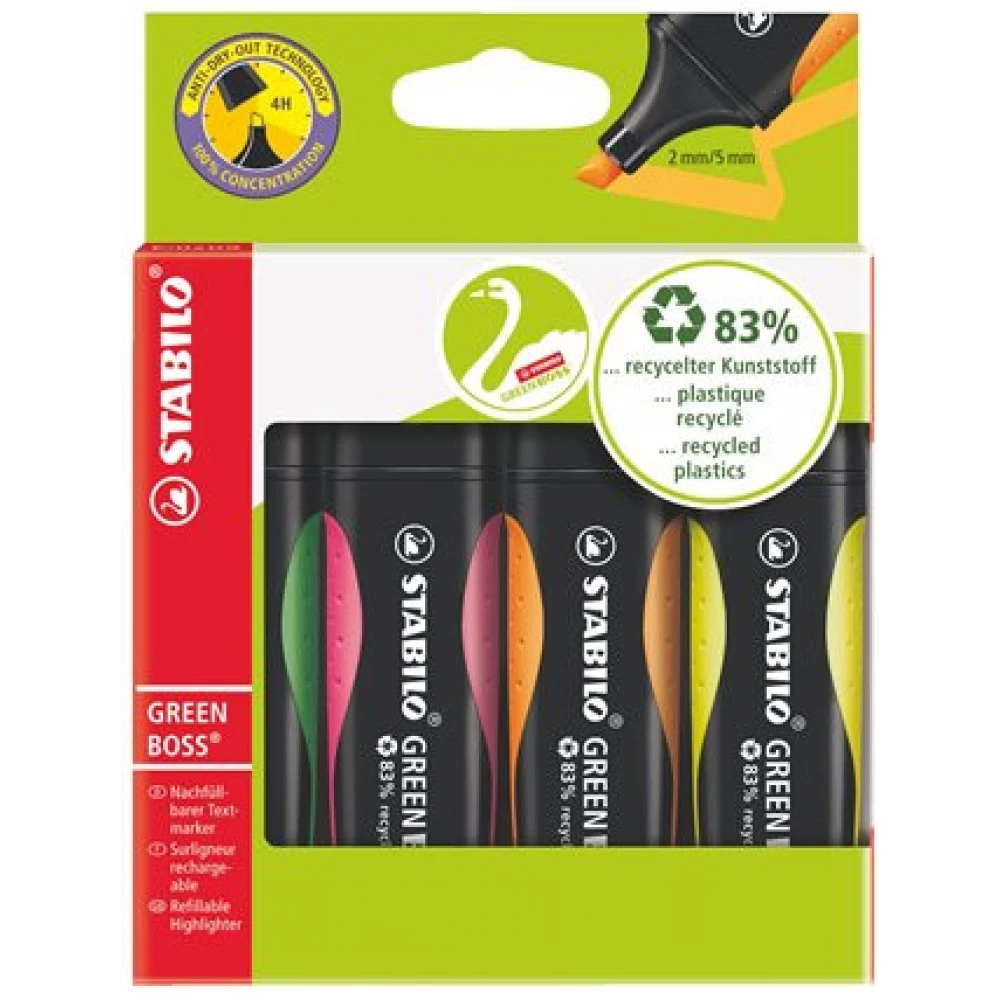 STABILO Green Boss szövegkiemelő készlet 4 db-os
