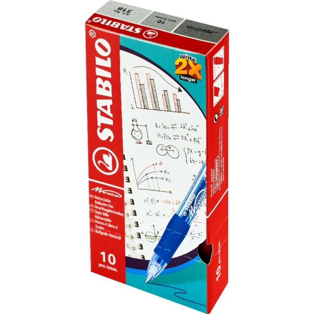 STABILO Marathon 318 golyóstoll piros 10db