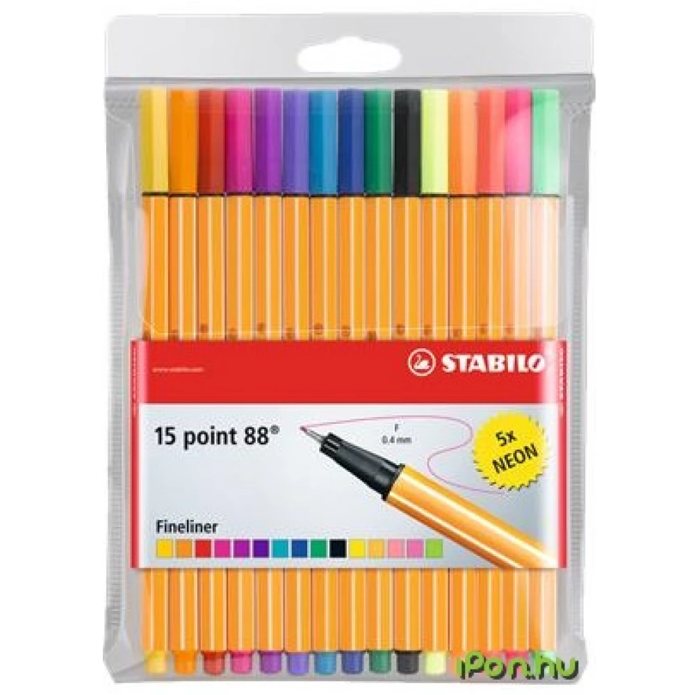 STABILO Point 88 Tűfilc 0.4 mm 15 különböző szín