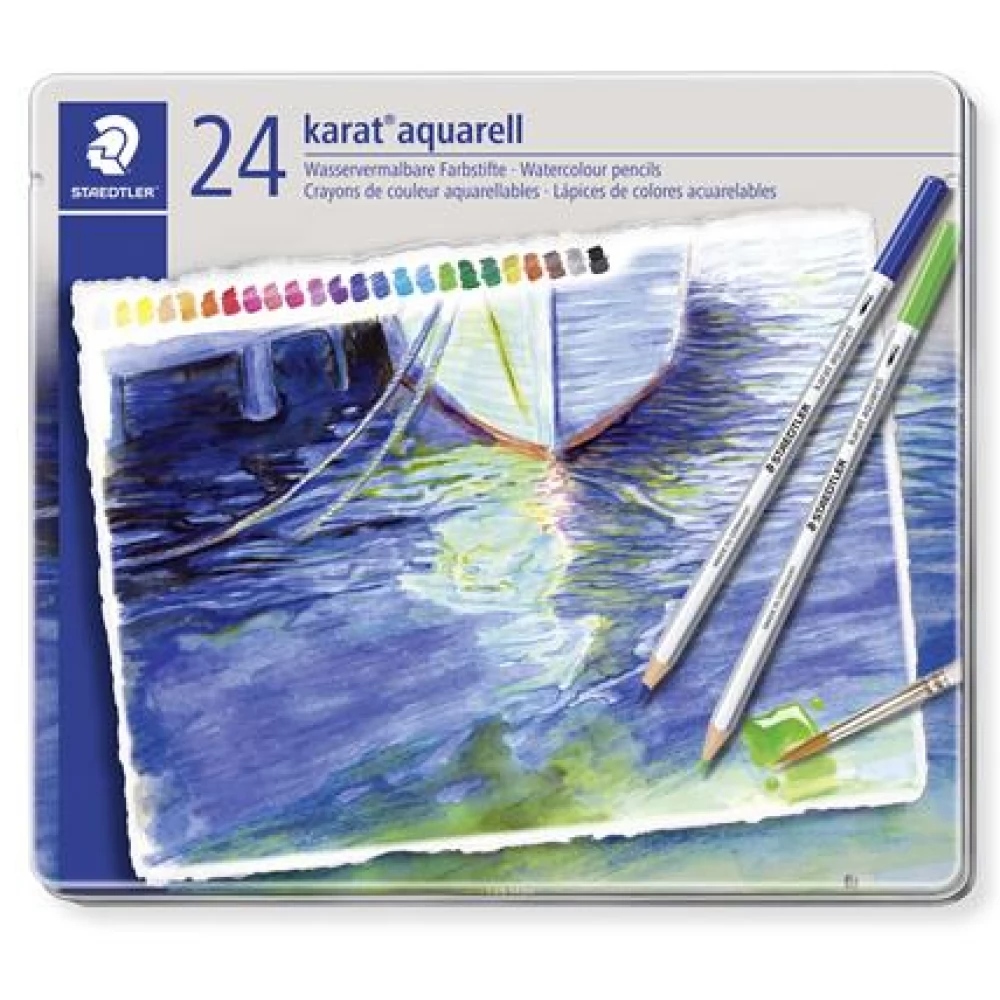 STAEDTLER Akvarell ceruza készlet fém doboz Karat 24 különböző szín
