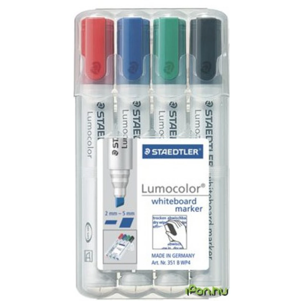 STAEDTLER Tábla- és flipchart marker készlet vágott Lumocolor 351 B 4 különböző szín
