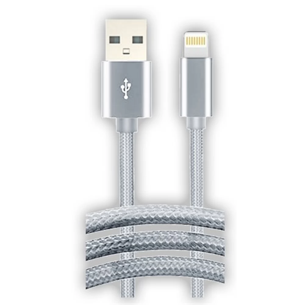 STANSSON USB Lightning Töltő/adat Ezüst 2m CL-157