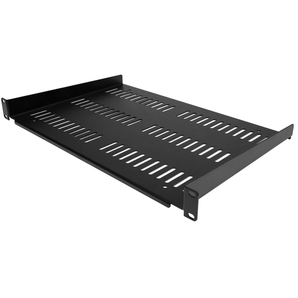STARTECH 1U Server Rack Shelf - Universal Vented Rack Mount Cantilever Tray for 19" Network Equipment Rack & Cabinet SHELF-1U-12-FIXED-V