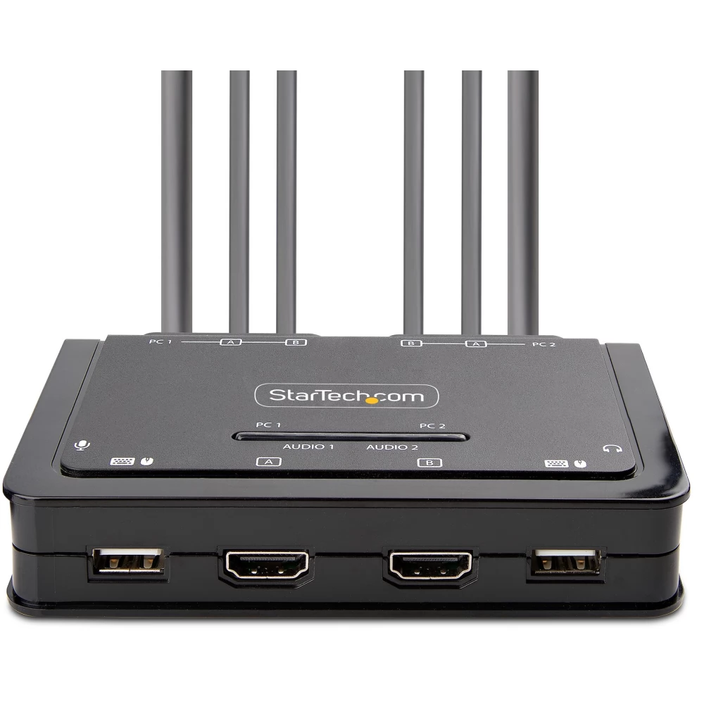 STARTECH 2-Port Dual-Monitor HDMI Cable KVM Switch