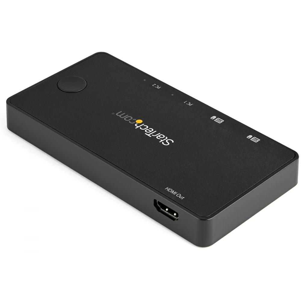 STARTECH 2 Port USB C KVM Switch - 4K 60Hz HDMI - Compact Dual Port UHD USB Type C Desktop Mini KVM Switch with USB C Cables