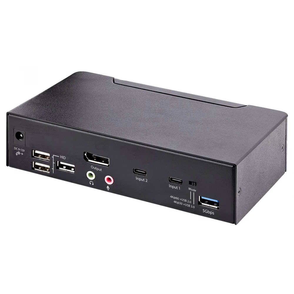 STARTECH 2-Port USB-C KVM Switch Single 4K 60Hz DisplayPort Monitor