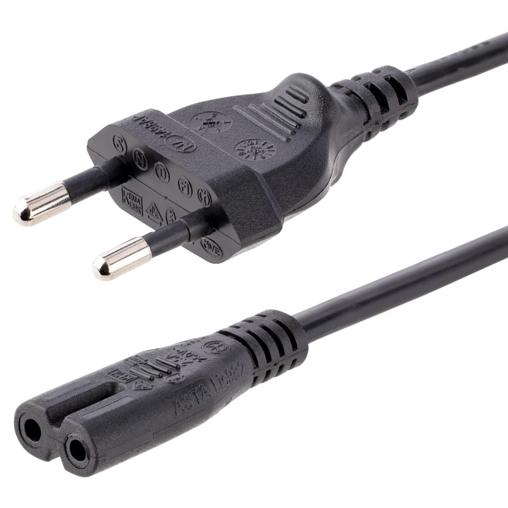 STARTECH 230V Piskóta Táp Fekete 2m 752E-2M-POWER-LEAD