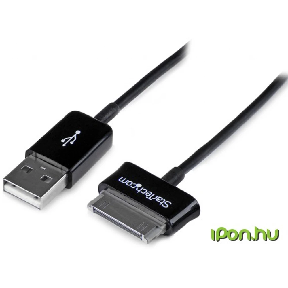 STARTECH 30 pin USB Töltő/adatkábel Fekete 2m USB2SDC2M