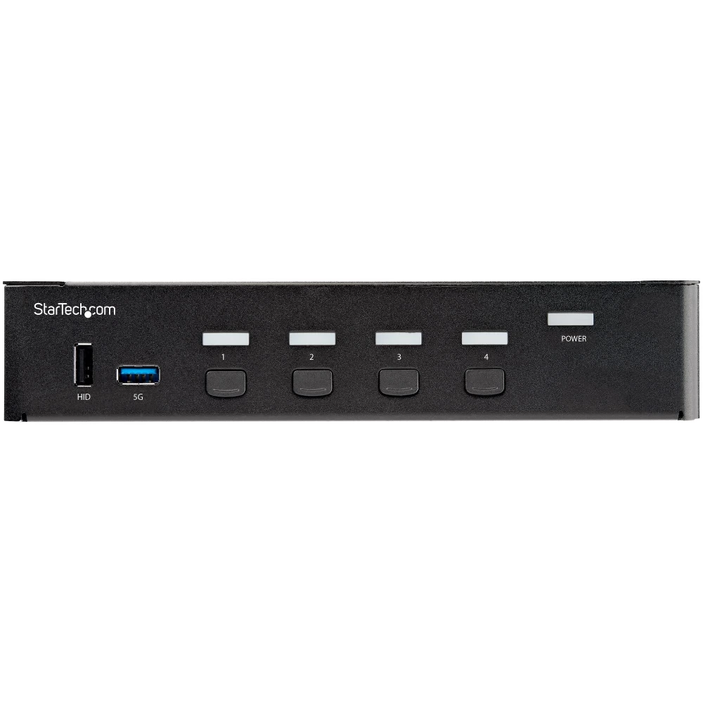 STARTECH 4 Port HDMI KVM Switch - Single Monitor 4K 60Hz Ultra HD HDR