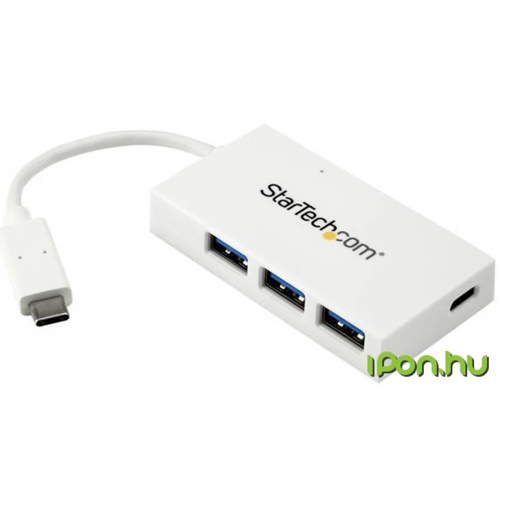 STARTECH 4-Port USB 3.0 Hub - USB-C to 1x USB-C and 3x USB-A fehér