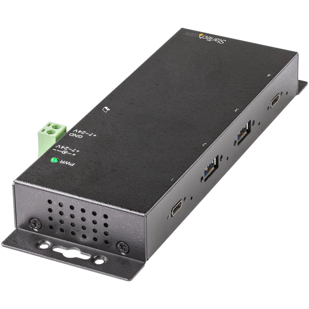 STARTECH 4 Port USB C Hub 10Gbps - Metal Industrial USB-C Hub HB31C2A2CME