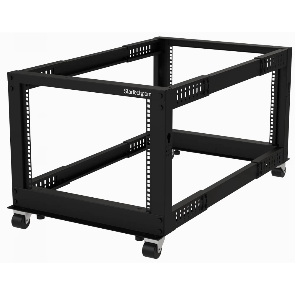 STARTECH 8U 19" Open Frame Server Rack - Compact 4 Post Adjustable Depth (22-40")