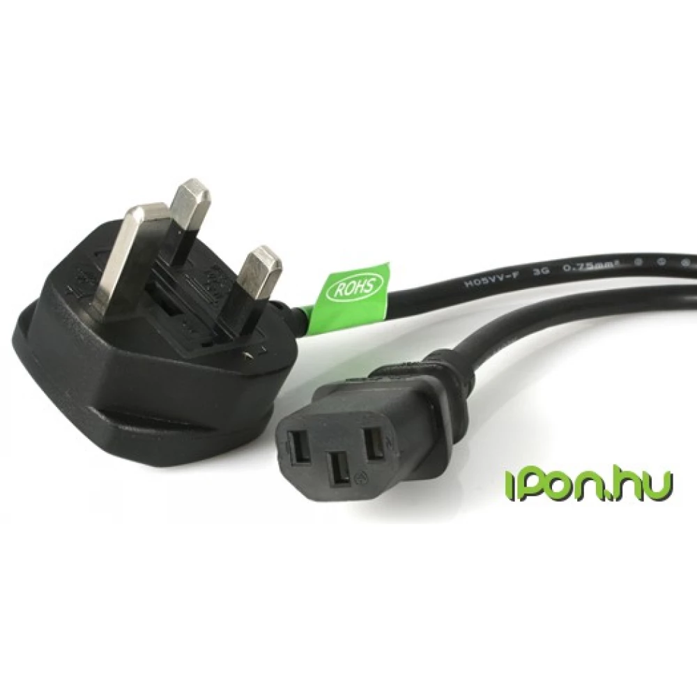 STARTECH BS Power IEC Tápkábel Fekete 3m PXT101UK3M