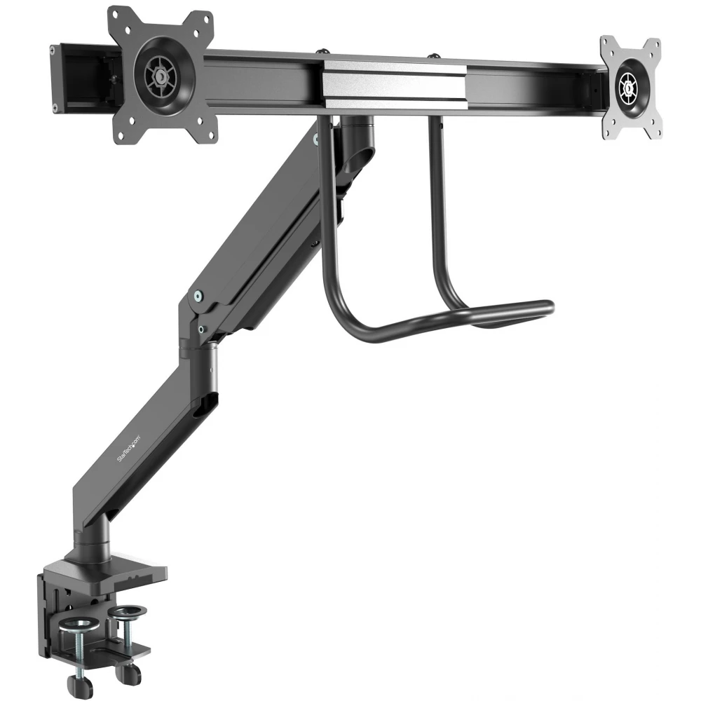 STARTECH Desk Mount Dual Monitor Arm with Crossbar Handle for Synchronized Full Motion 32"