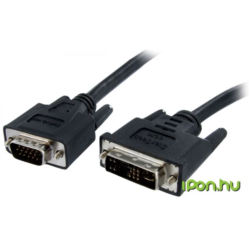 STARTECH DVI-A VGA/D-Sub Átalakító Fekete 2m DVIVGAMM2M