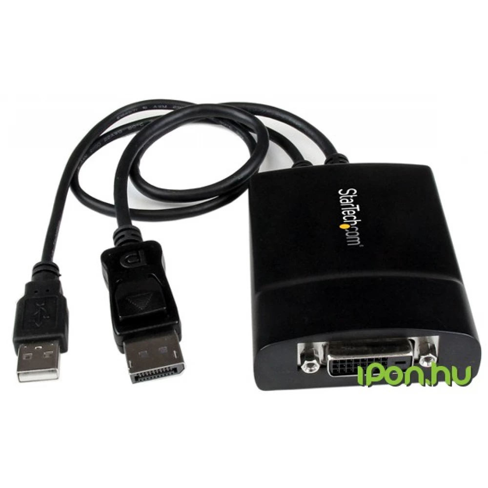STARTECH DVI-D DisplayPort Átalakító Fekete 50cm DP2DVID2