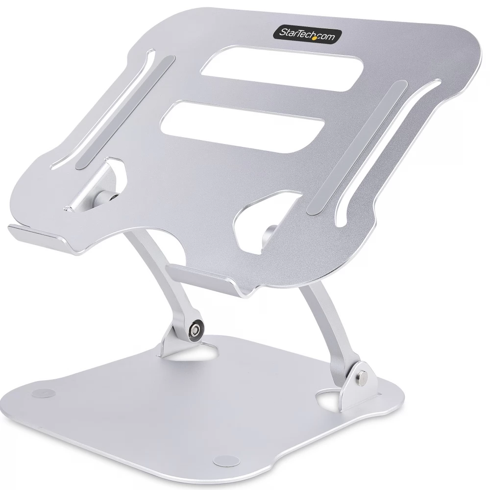 STARTECH Ergonomic Laptop Stand Adjustable Height Aluminum Portable Supports up to 22lb (10kg)