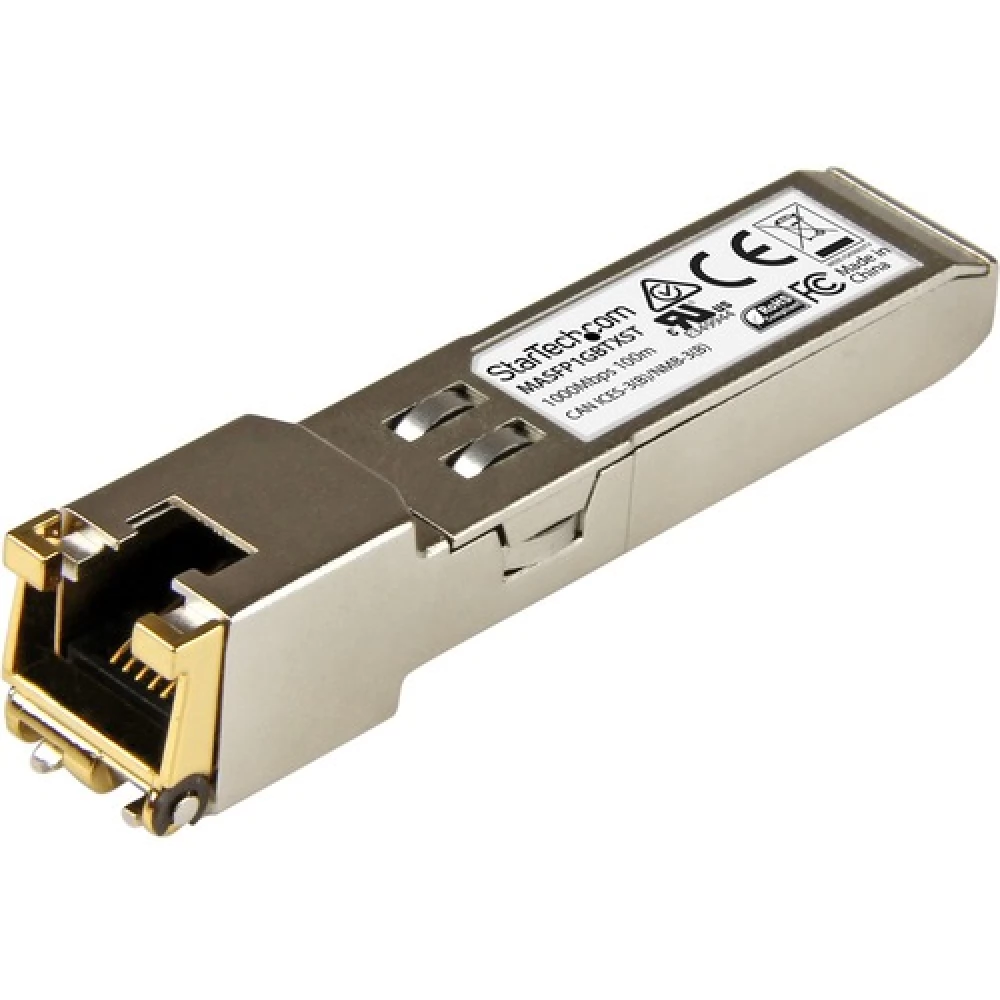 STARTECH Gigabit RJ45 Copper SFP Transceiver Module - Cisco Meraki MA-SFP-1GB-TX Compatible - 100m