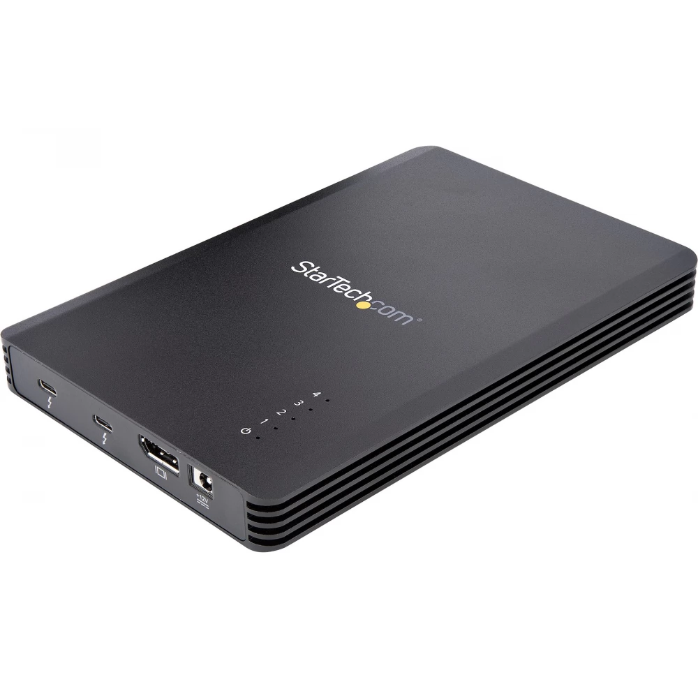 STARTECH M2E4BTB3 4x M.2 NVMe SSD Thunderbolt 3 külső ház fekete