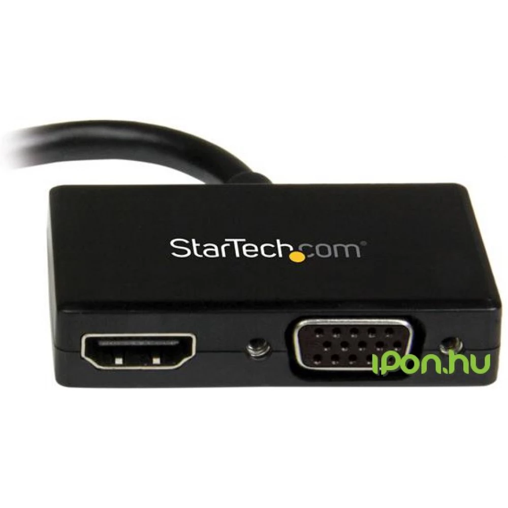 STARTECH Mini DisplayPort VGA/D-Sub + HDMI Átalakító Fekete 19cm MDP2HDVGA