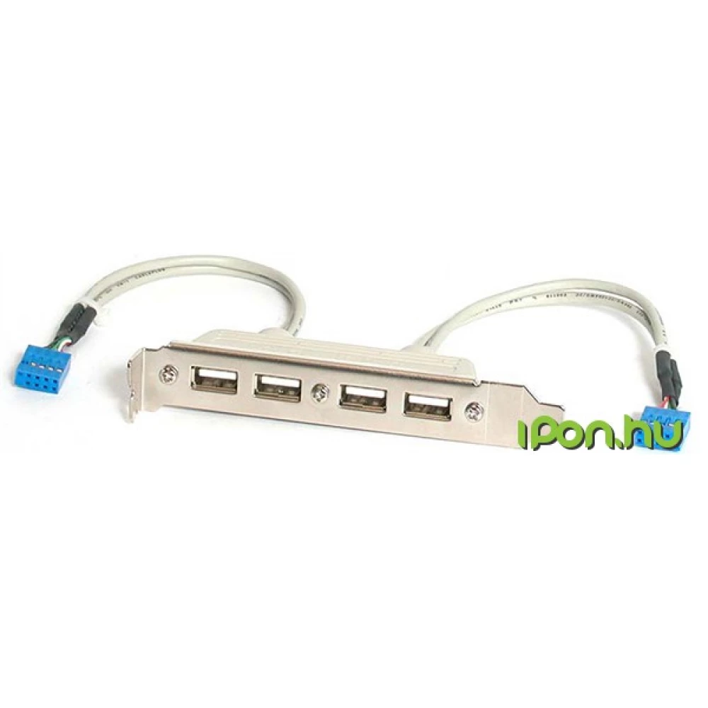STARTECH Pin header USB Kivezetés Szürke 28cm USBPLATE4