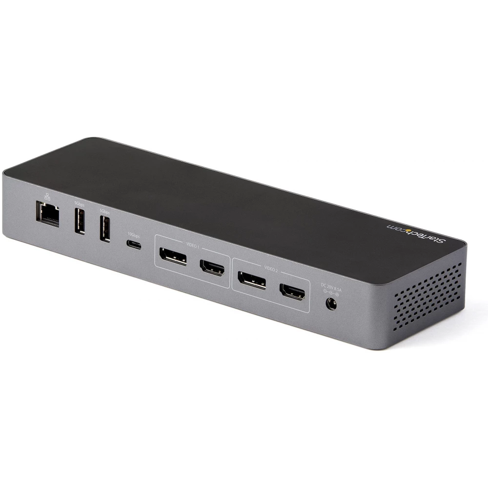 STARTECH Thunderbolt 3 Dock w/ USB-C Host Compatibility - Dual 4K 60Hz DisplayPort 1.4 or Dual HDMI Monitors