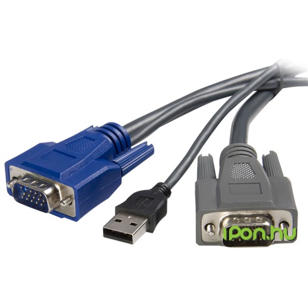 STARTECH Ultra Thin USB VGA 2 in 1 KVM Cable 3m