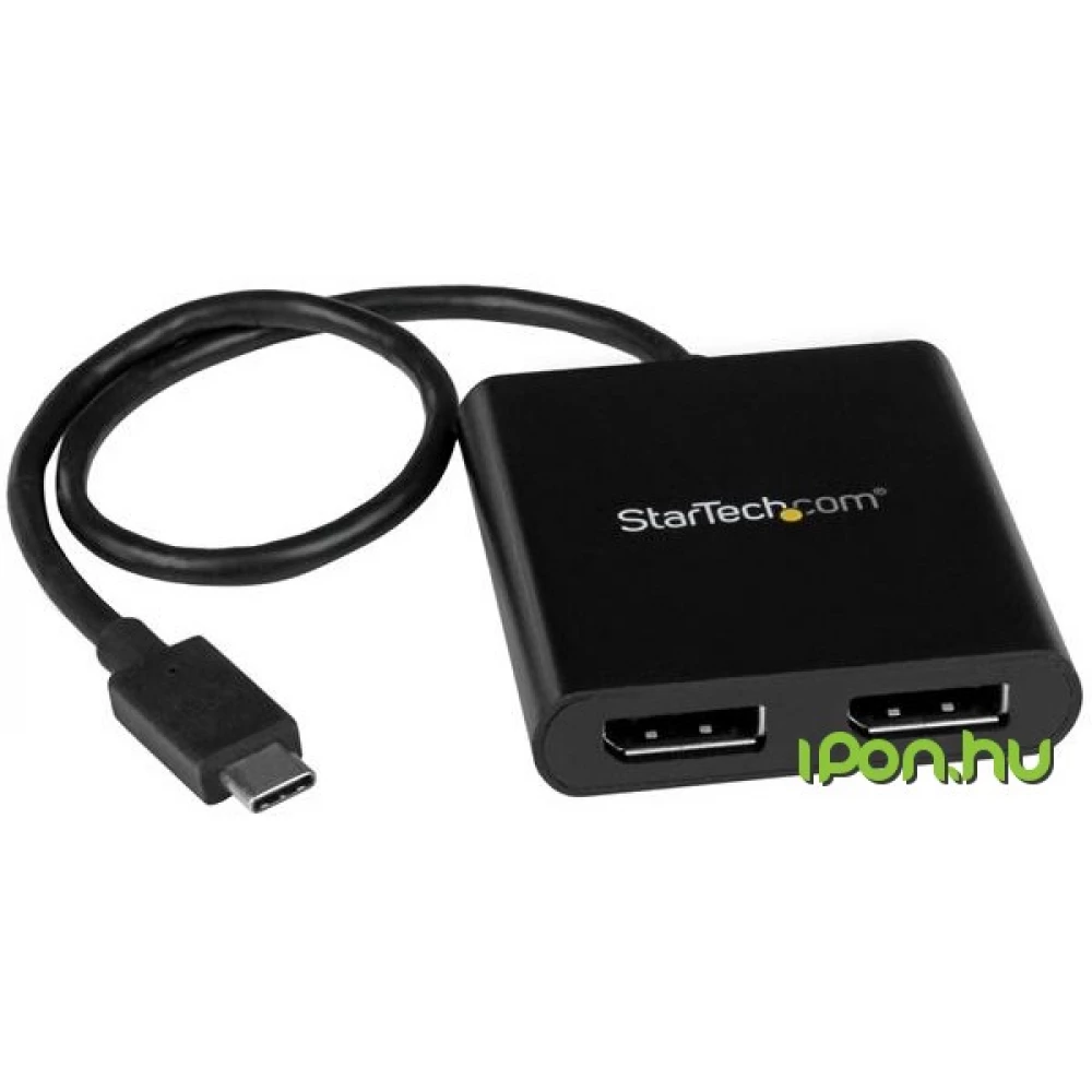 STARTECH USB 2.0 Type C DisplayPort Átalakító Fekete 20cm MSTCDP122DP