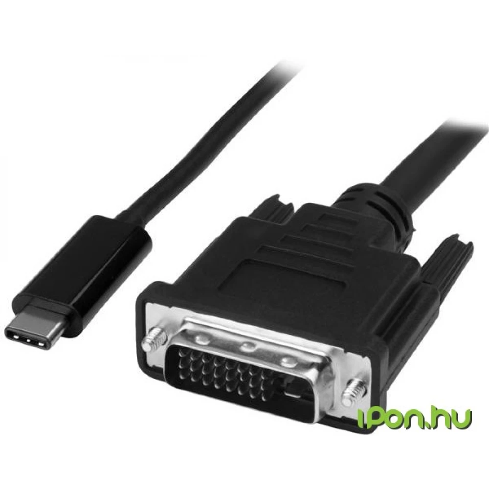 STARTECH USB 2.0 Type C DVI-D Átalakító Fekete 2m CDP2DVIMM2MB