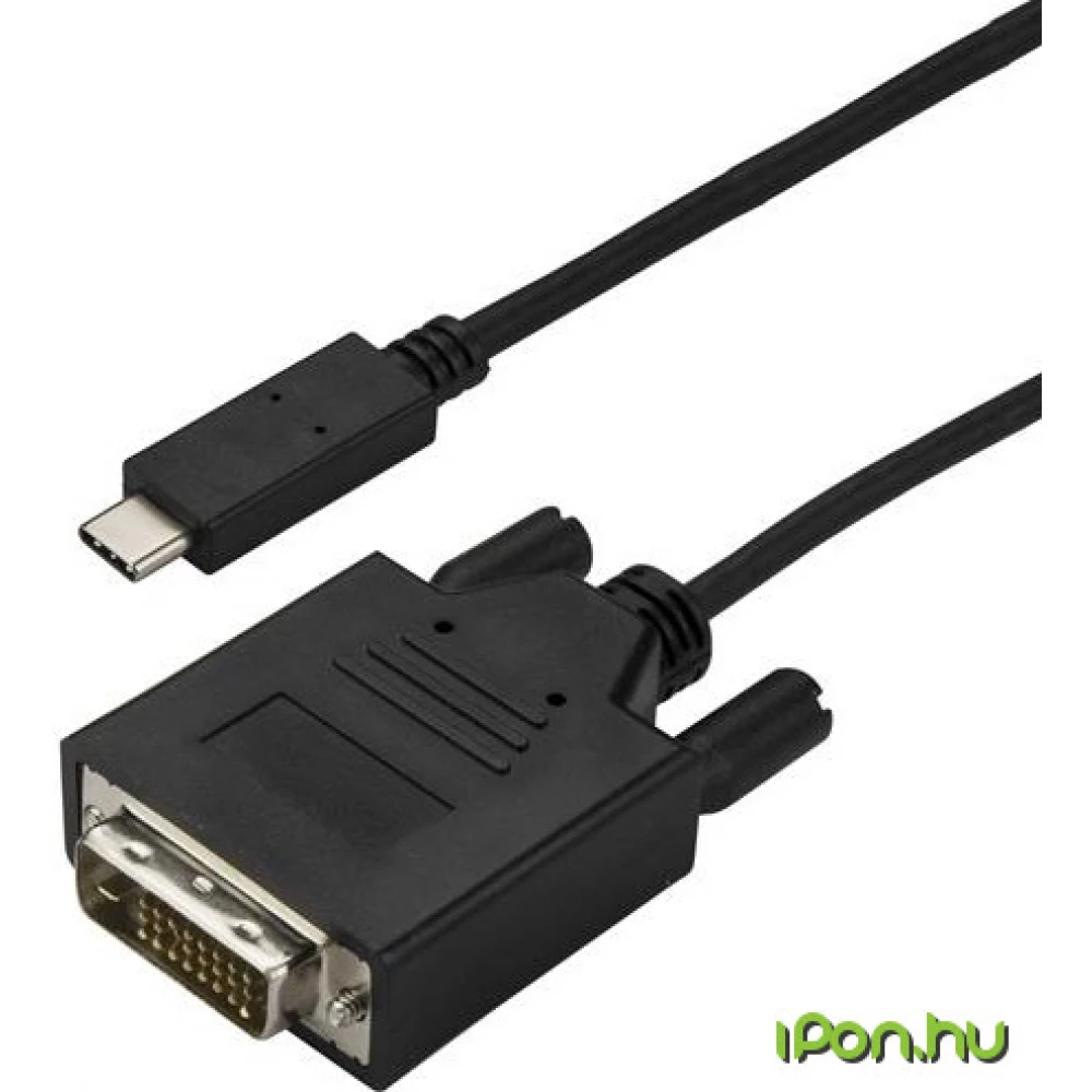 STARTECH USB 2.0 Type C DVI-D Átalakító Fekete 3m CDP2DVI3MBNL