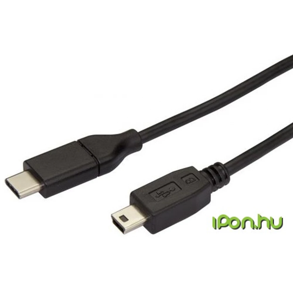 STARTECH USB 2.0 Type C Mini USB Átalakító Fekete 2m USB2CMB2M