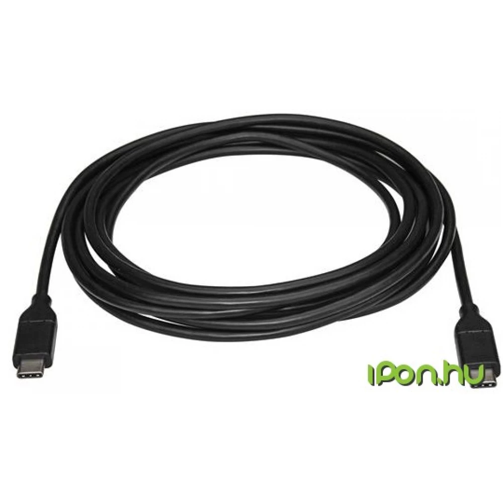 STARTECH USB 2.0 Type C Összekötő Fekete 3m USB2CC3M