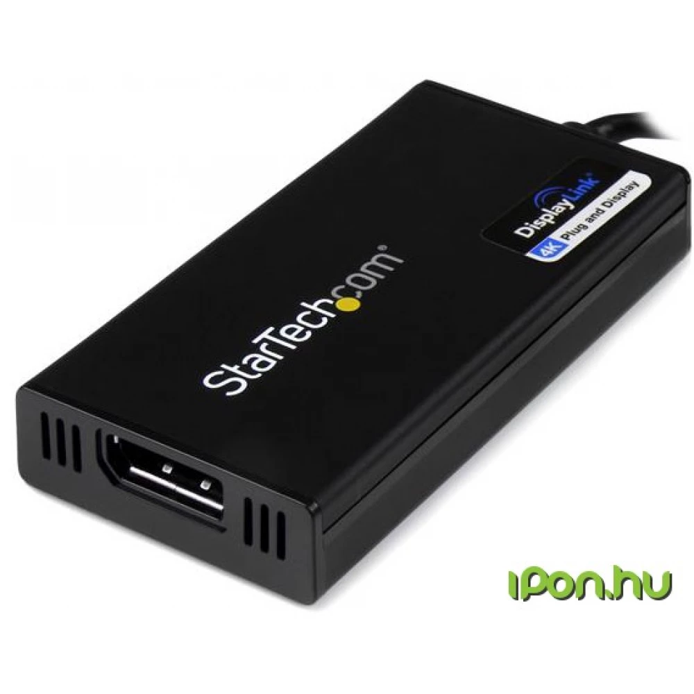 STARTECH USB 3.0 DisplayPort Átalakító Fekete 6cm USB32DP4K