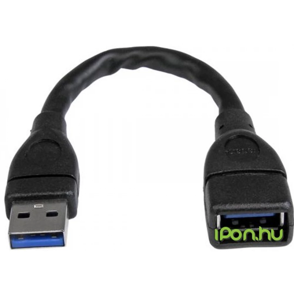 STARTECH USB 3.0 Hosszabbító Fekete 15cm USB3EXT6INBK