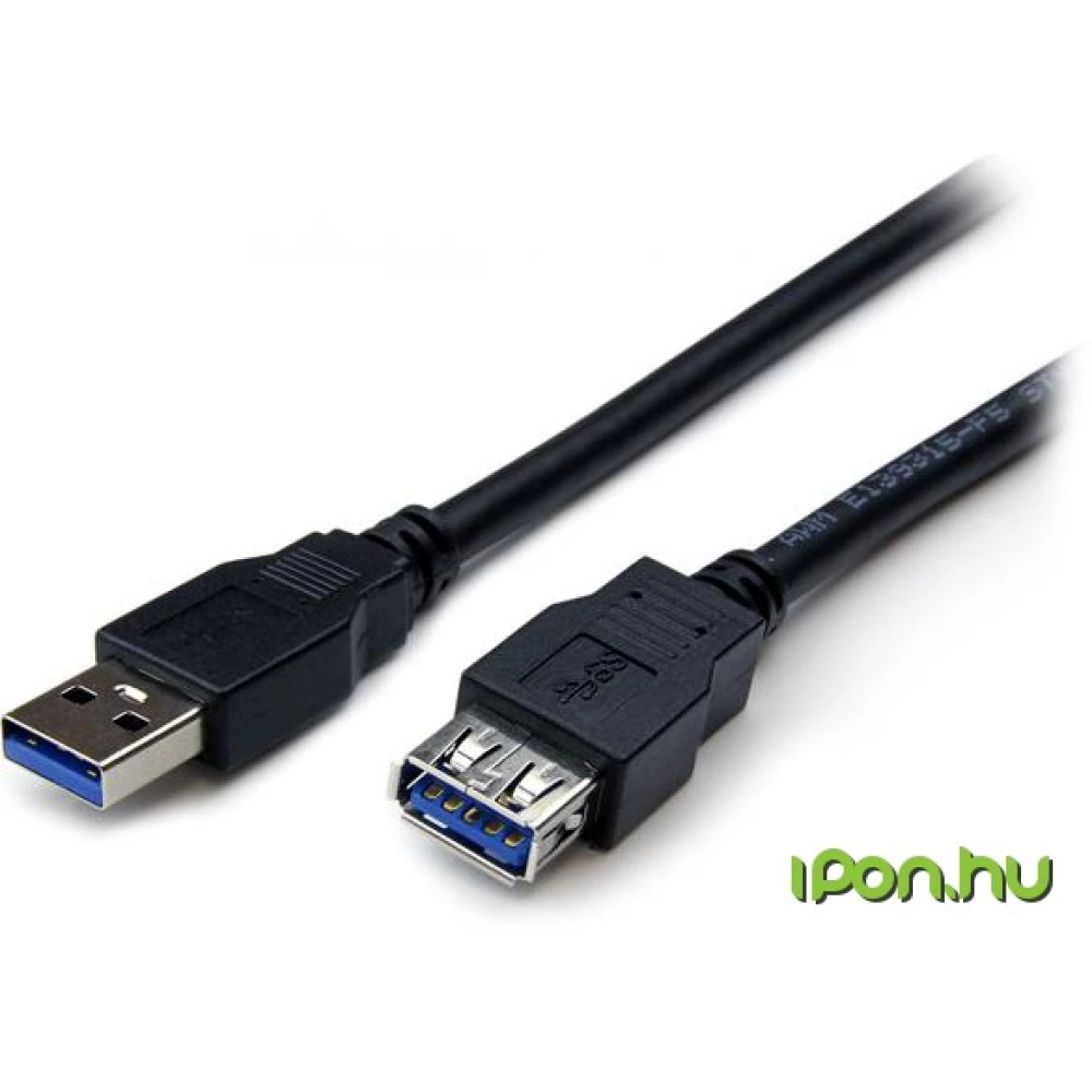 STARTECH USB 3.0 Hosszabbító Fekete 2m USB3SEXT2MBK