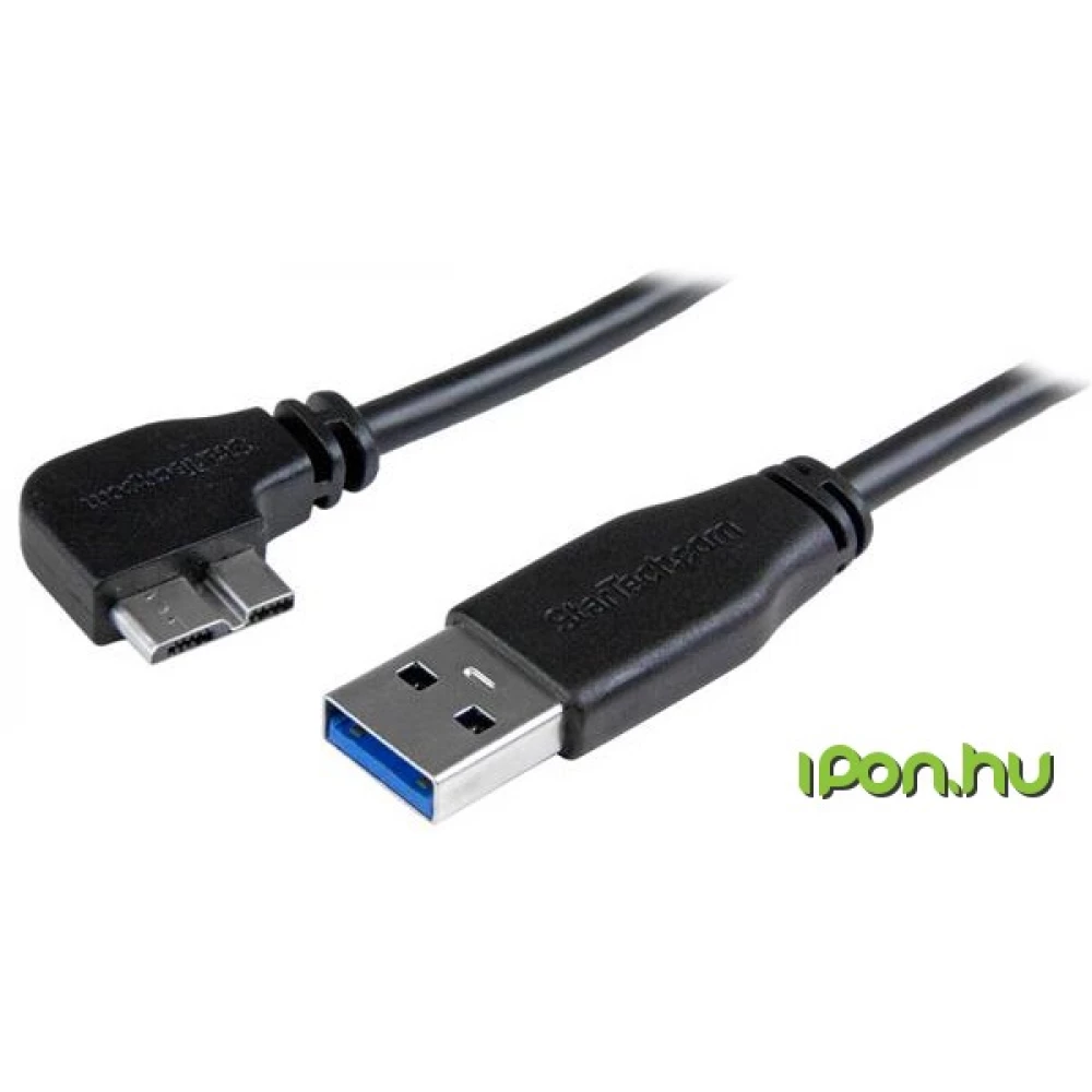 STARTECH USB 3.0 USB 3.0 Micro-B Összekötő Fekete 2m USB3AU2MLS