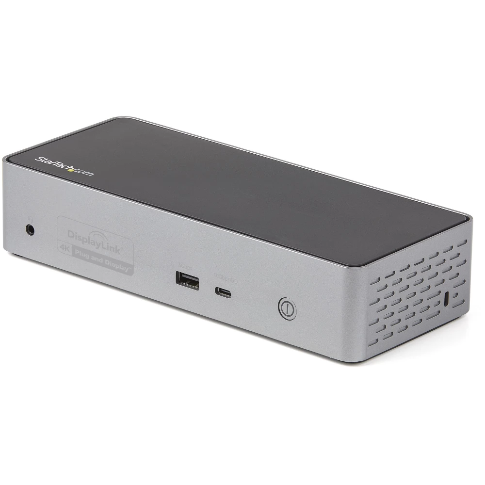 STARTECH USB C Dock - 4K 60Hz Quad Monitor DisplayPort & HDMI - Universal USB-C Docking Station with 100W Power Delivery