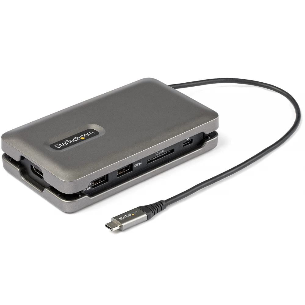 STARTECH USB C Multiport Adapter - USB C to 4K 60Hz HDMI 2.0 - 2-Port 10Gbps USB Hub - 100W Power Delivery Pass-through
