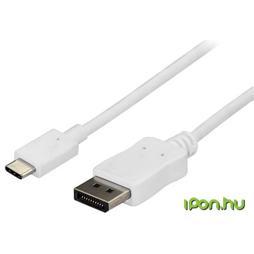 STARTECH USB DisplayPort Átalakító Fehér 1m CDP2DPMM1MW