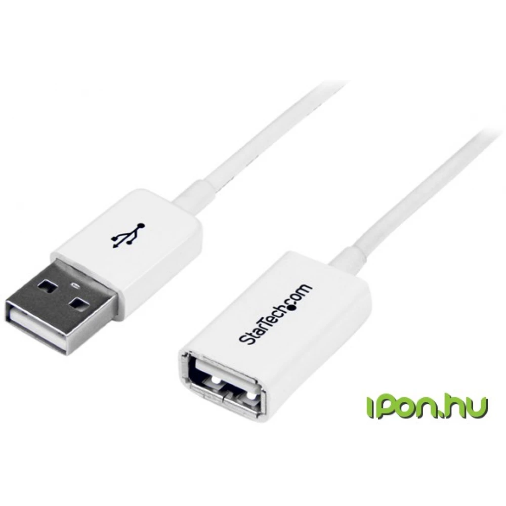 STARTECH USB Hosszabbító Fehér 3m USBEXTPAA3MW