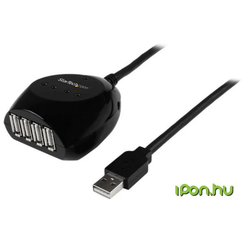 STARTECH USB Hosszabbító Fekete 15m USB2EXT4P15M